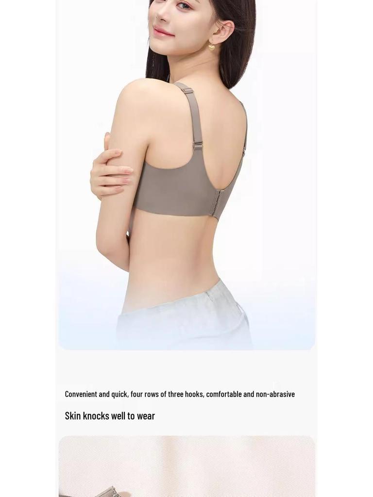 Seamless Wire-Free Bandeau Bra with Lift & Side Smoothing for Women