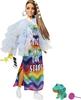 Платье-радуга Barbie Fashion Up [Кукла для переодевания] [Подвижные суставы] [Кукла и аксессуары] [Возраст 3 года и старше] GYJ78