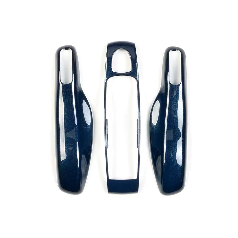 AABKV1 Car Key Case Midnight Blue Control Fob Protective Shell for Porsche Panamera Cayenne Macan Boxster 718 Cayman Taycan 911