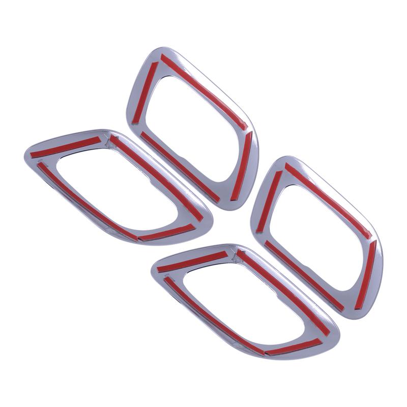 4pcs ABS Silver Interior Door Handle Bowl Cover Frame Trim Fit For Peugeot 3008 2009 2010 2011 2012 2013 2014 2015