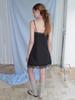 Etmont Double Lace Slip Dress, Black