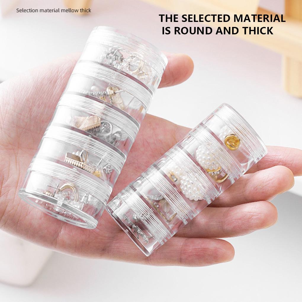 Многослойные контейнеры для ожерелий, гвоздиков, браслетов, коробки для хранения ювелирных изделий, пластиковые банки, прозрачные органайзеры, стеллажи для выставок