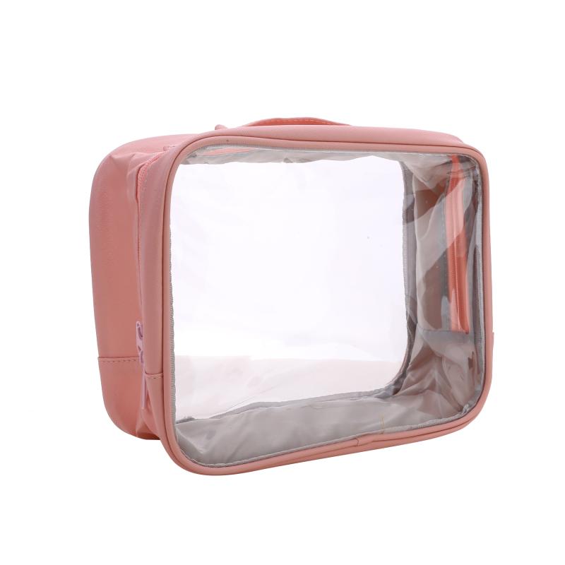Прозрачная косметичка из ПВХ для женщин, водонепроницаемая прозрачная косметичка, косметичка, органайзер для макияжа, сумка для хранения туалетных принадлежностей для ванны