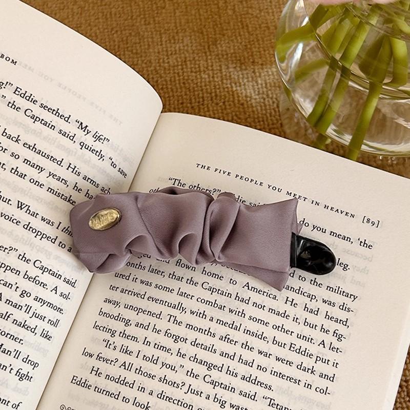 Korean Elegant Solid Fold Satin Banana Hair Clip For Women Girls Sweet Hair Ornament Hairpin Barrette Hair Accessories