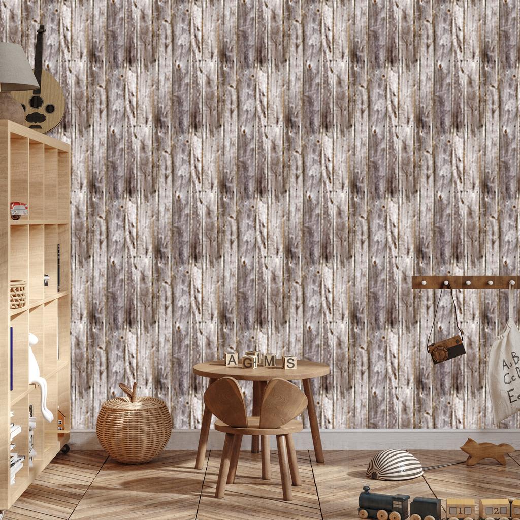 Wallpaper Wooden Vertical Boards for Living Room and Bedroom 50x1000
