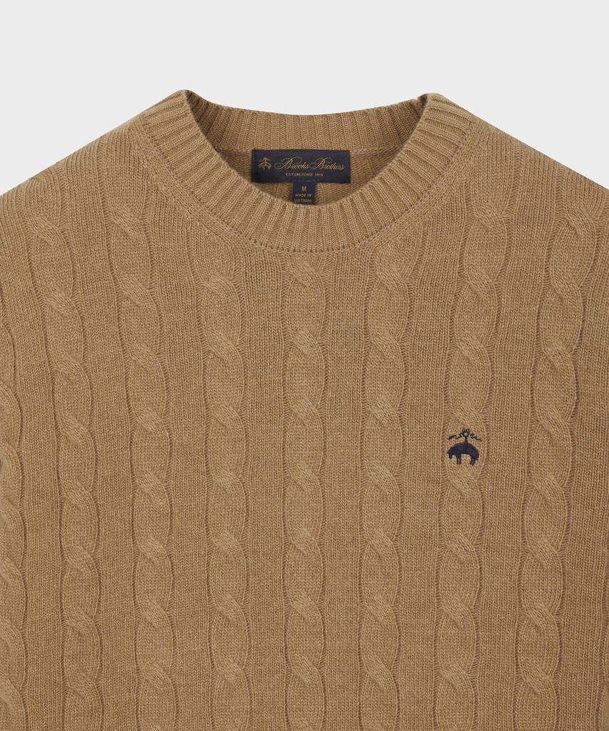 Шерстяной свитер с косами BROOKS BROTHERS (бежевый) (Bbwrmbf401)