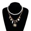 Alloy Beads Multi-layer Necklace Holiday Travel Jewelry Gift Layered Choker Chain Beach Style Starfish Pendant Necklace