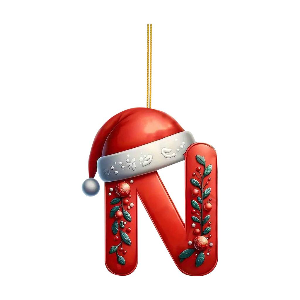 Рождественская елка из 26 букв, подвесное персонализированное украшение в виде рождественской буквы