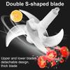 2 Speeds Stainless Steel 2L Capacity Electric Chopper Meat Grinder Mincer Food Processor Slicer Stainless Steel Mincer Kitchen Slicer