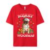 New Tshirt Merry Woofmas Christmas Santa Pug T Shirts Graphic New Trend Tops Mens Clothing Plus Size