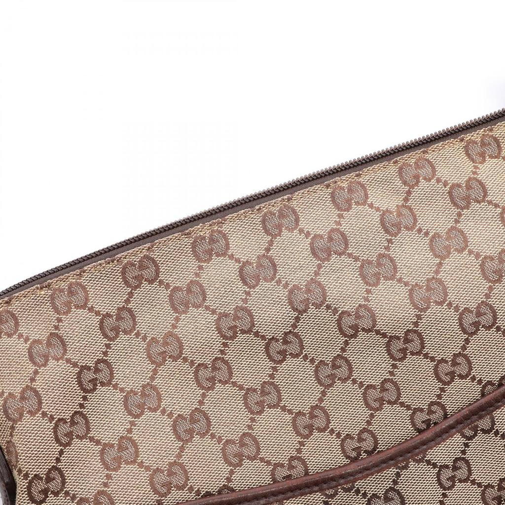 Used GUCCI GG canvas Shoulder Bag 145857 canvas leather Beige Brown Used Women
