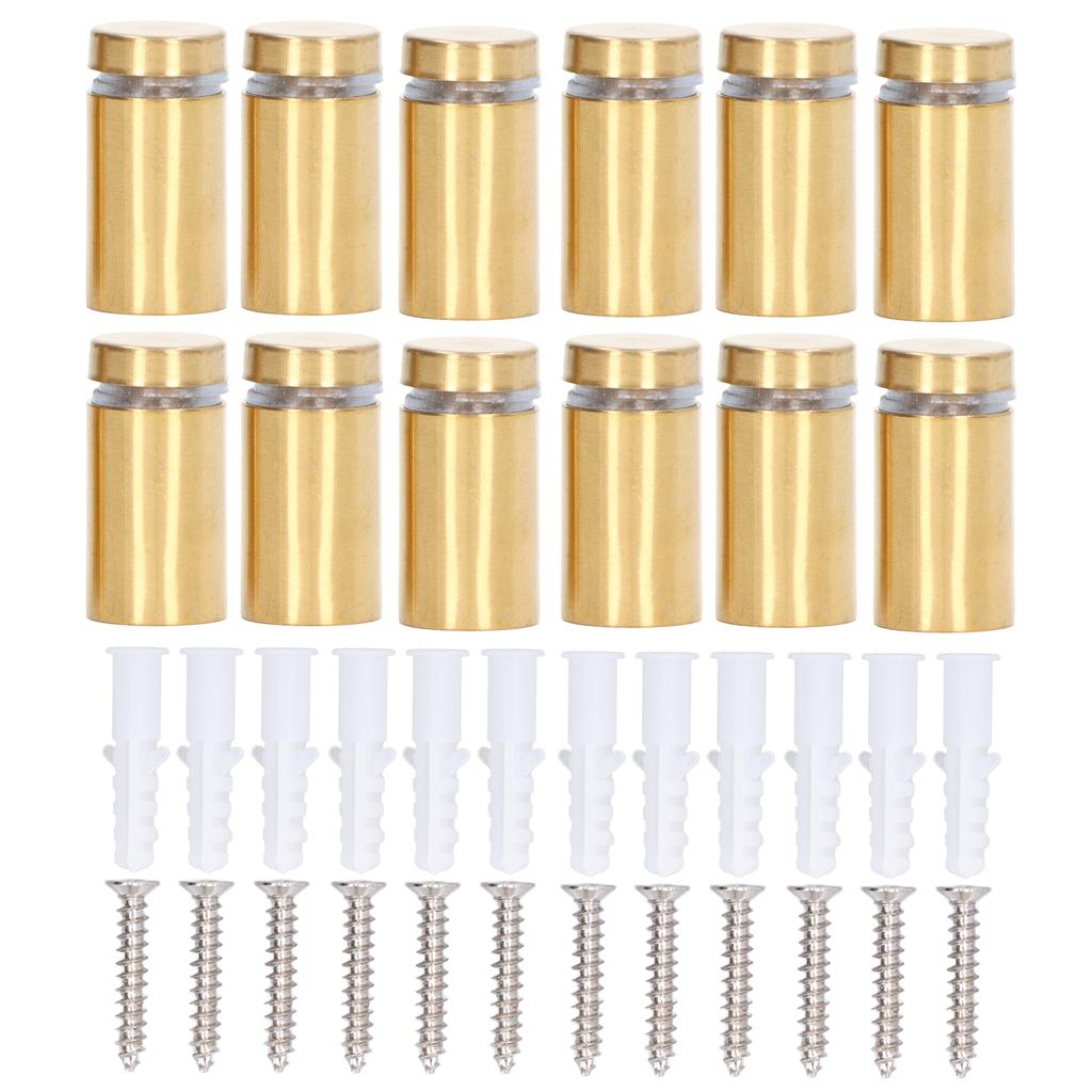 12 Pcs Sign Holders Screw Stainless Steel Advertising Nails 16x30mm Mounting Glass Hardware for Home Decoration