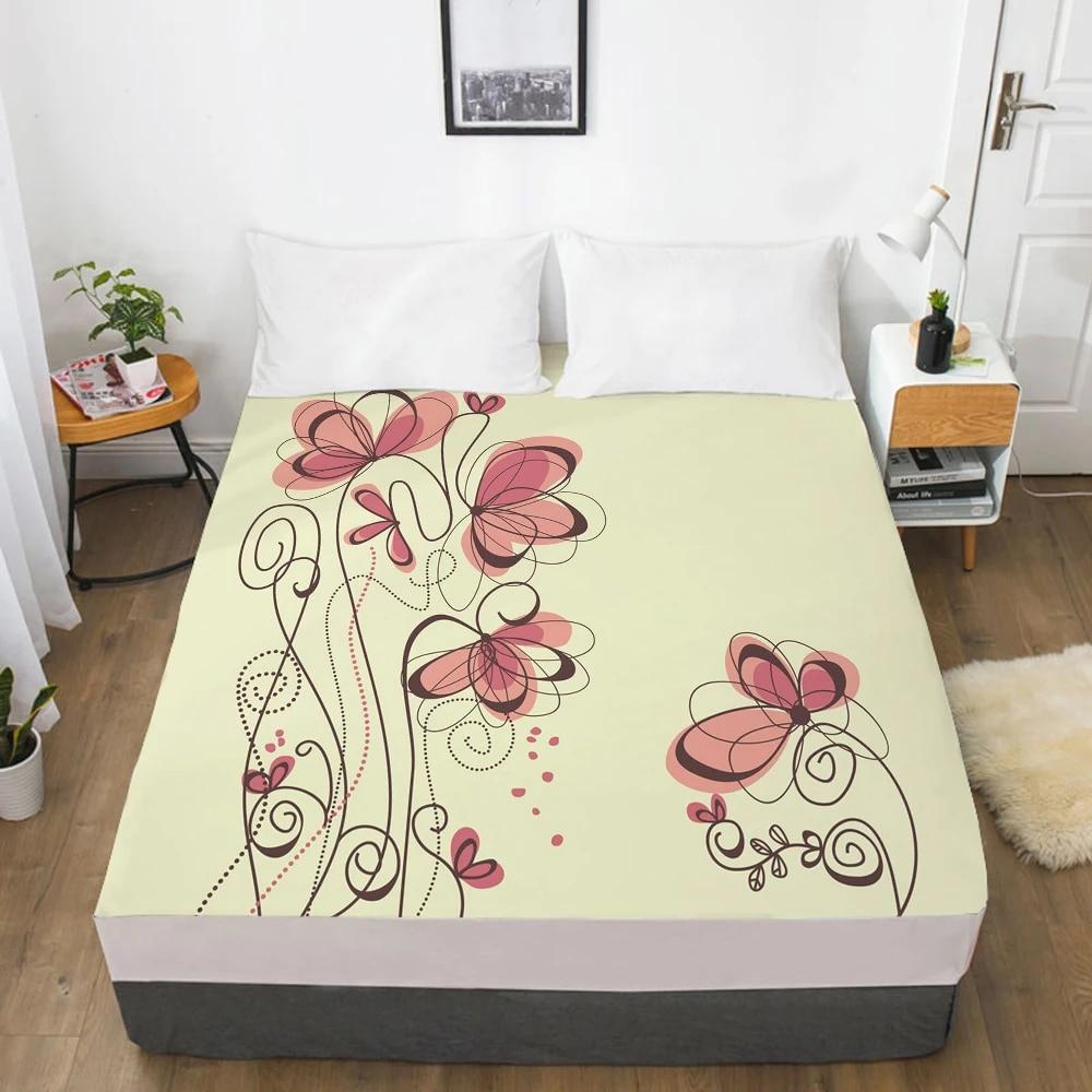 Простыни на резинке, наматрасник, простыня с 3D HD-принтом, простыня, постельное белье, размер 160X200/120x200 см, постельные принадлежности