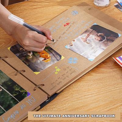 Скрапбук Фотоальбом Сделай сам Твердая обложка На кольцах Винтажная крафт-бумага Свадебный Альбом для фотографий о путешествиях Книга для коллекционирования фотографий Альбом для фотографий приключений