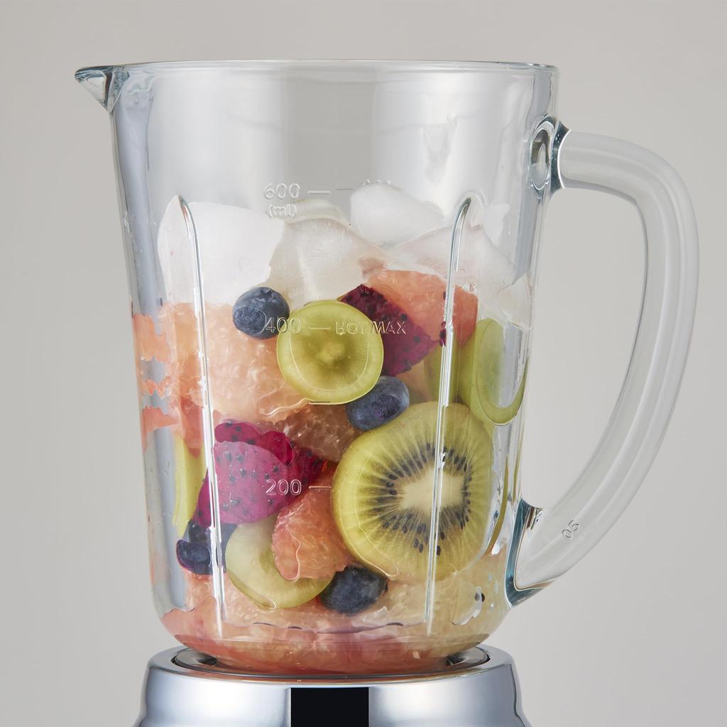 Стеклянный блендер, миксер, соковыжималка, ретро-блендер, скорость вращения 600 мл, импульсный режим, совместимость со льдом и замороженными фруктами, возможность жить одному или вдвоем