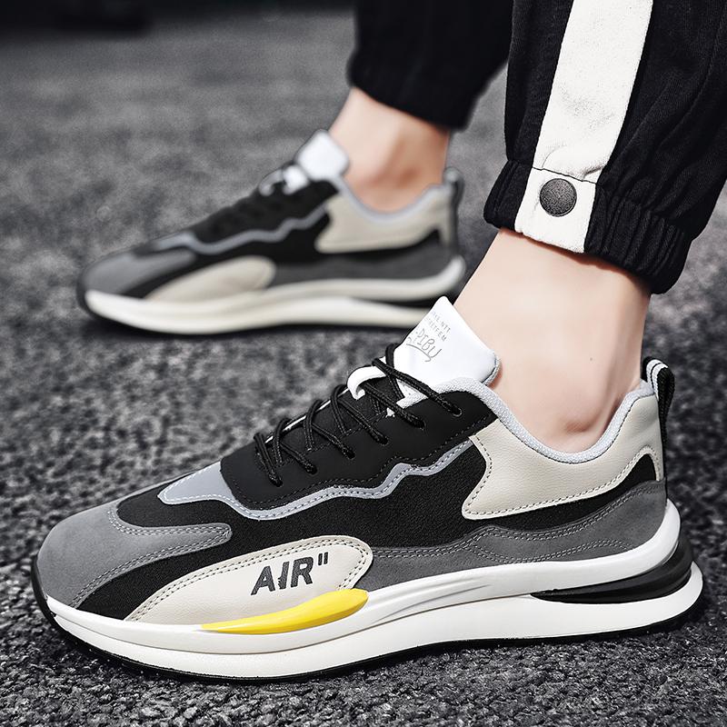 Модные мужские кроссовки из кожи, повседневная обувь, осень 2024, новые дышащие мужские туфли, теннисные туфли на плоской подошве Zapatillas Hombre