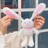 Пасхальная игрушка-кролик-выдвижной кролик 11,4 дюйма, плюшевый брелок в виде кролика, забавная выдвижная подвеска в виде кролика, интерактивная красочная мягкая игрушка для дней рождения