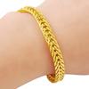 24k Gold Bracelet Sideways 5mm Keel Gold -Plated Fashion Bracelet ,Suitable For Women 'S Jewelry Gifts