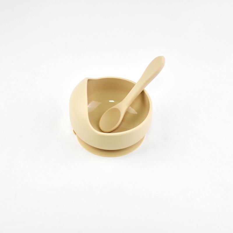 Силиконовая детская миска для самокормления, тренировочная миска-улитка для младенцев, набор с присоской против падения, с набором ложек, детская посуда для кормления