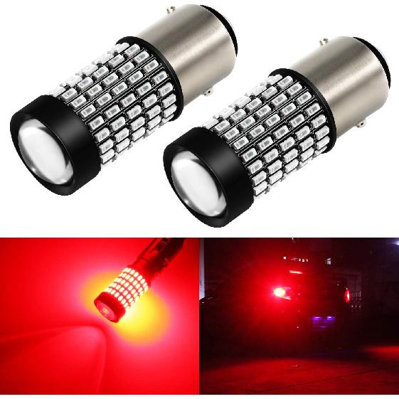 PHINLION 1157 LED Brake Light Bulbs, 2800 Lumens Super Bright 3014 103SMD 2057 2357 7528 BAY15D Red LED Bulb for Turn Signal Blinker Tail Stop