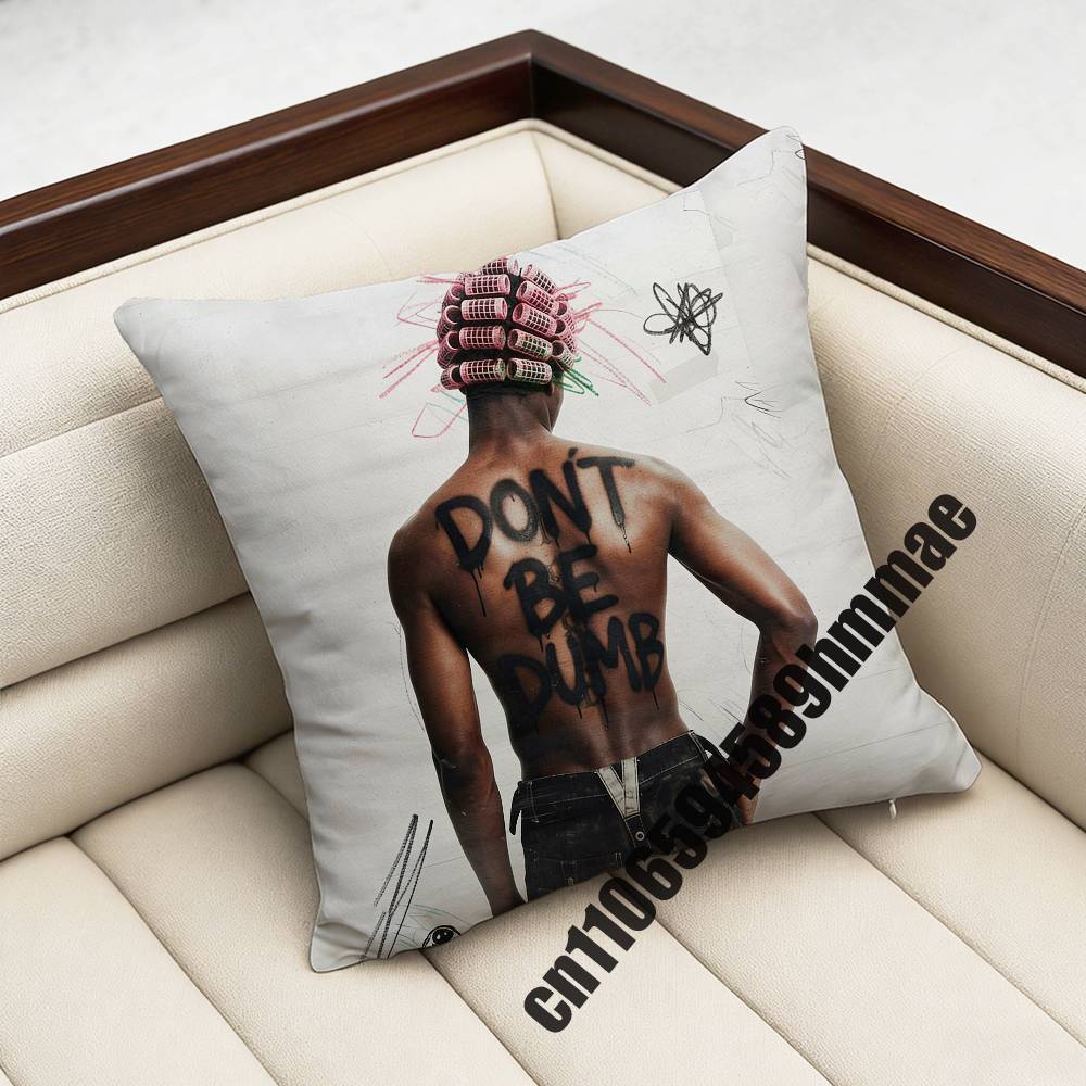 For A-A$Ap Rocky Dont Be Dumb A-Asap Throw Pillow Case Sham 45X45Cm 40X40Cm Square Car Pillowcase Pad Cushion Cover