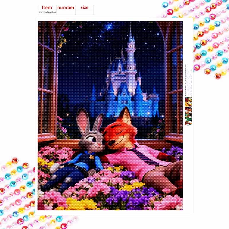 Disney Набор для алмазной мозаики – Романтическая сцена, Блестящий Крофт, Декор для стены дома, Подарок ручной работы.