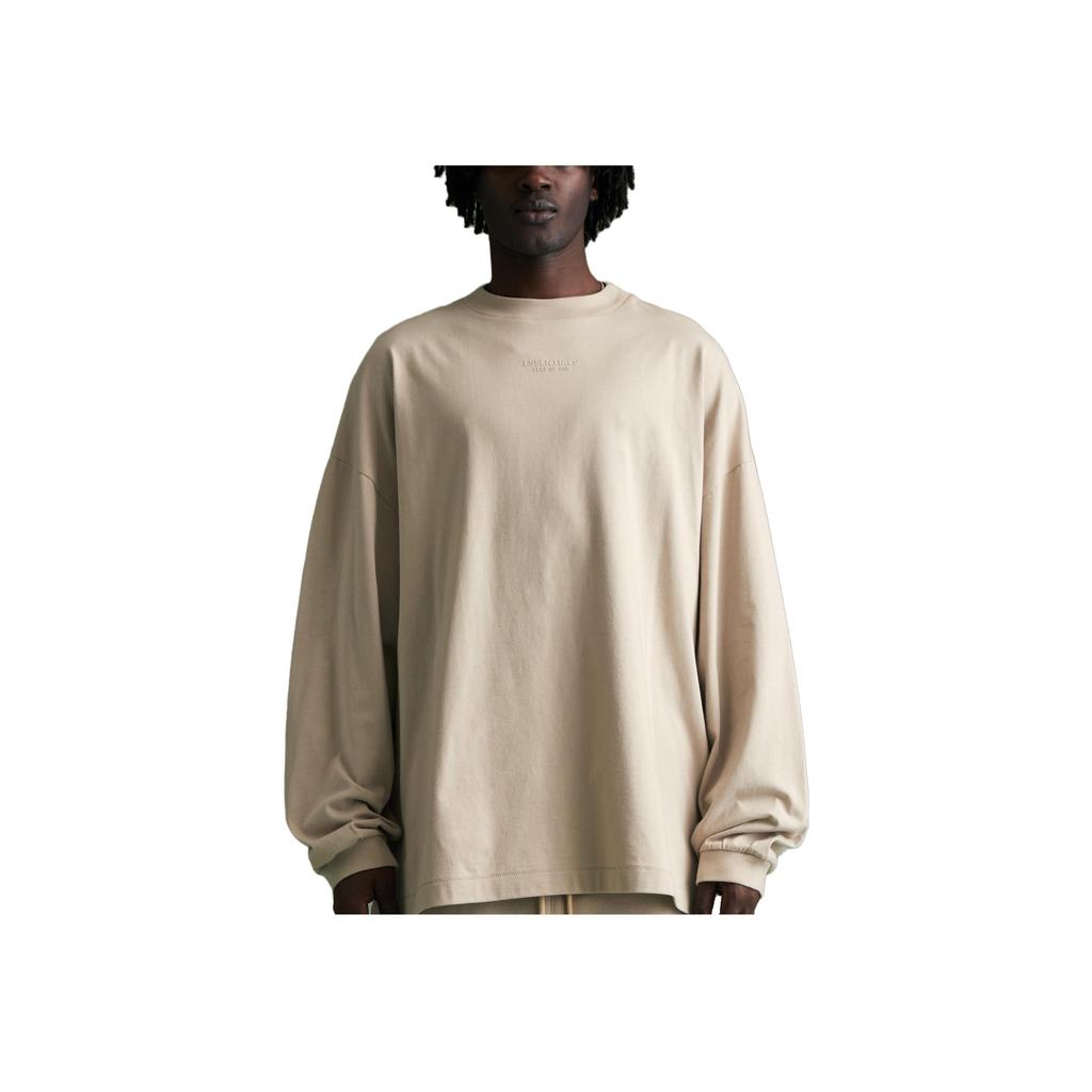 Fear of God Essentials Long-Sleeve Tee Silver Cloud Men Tops Grey 125BT232012F