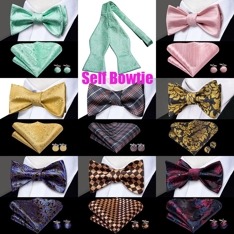 Hi-Tie Модный мужской галстук-бабочка, носовой платок, запонки, мужской костюм, галстук-бабочка, набор
