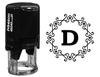 Printtoo Self Inking R-40 Octagon Celtic Swirl Frame Alphabet D Monogram Rubber Stamp Office