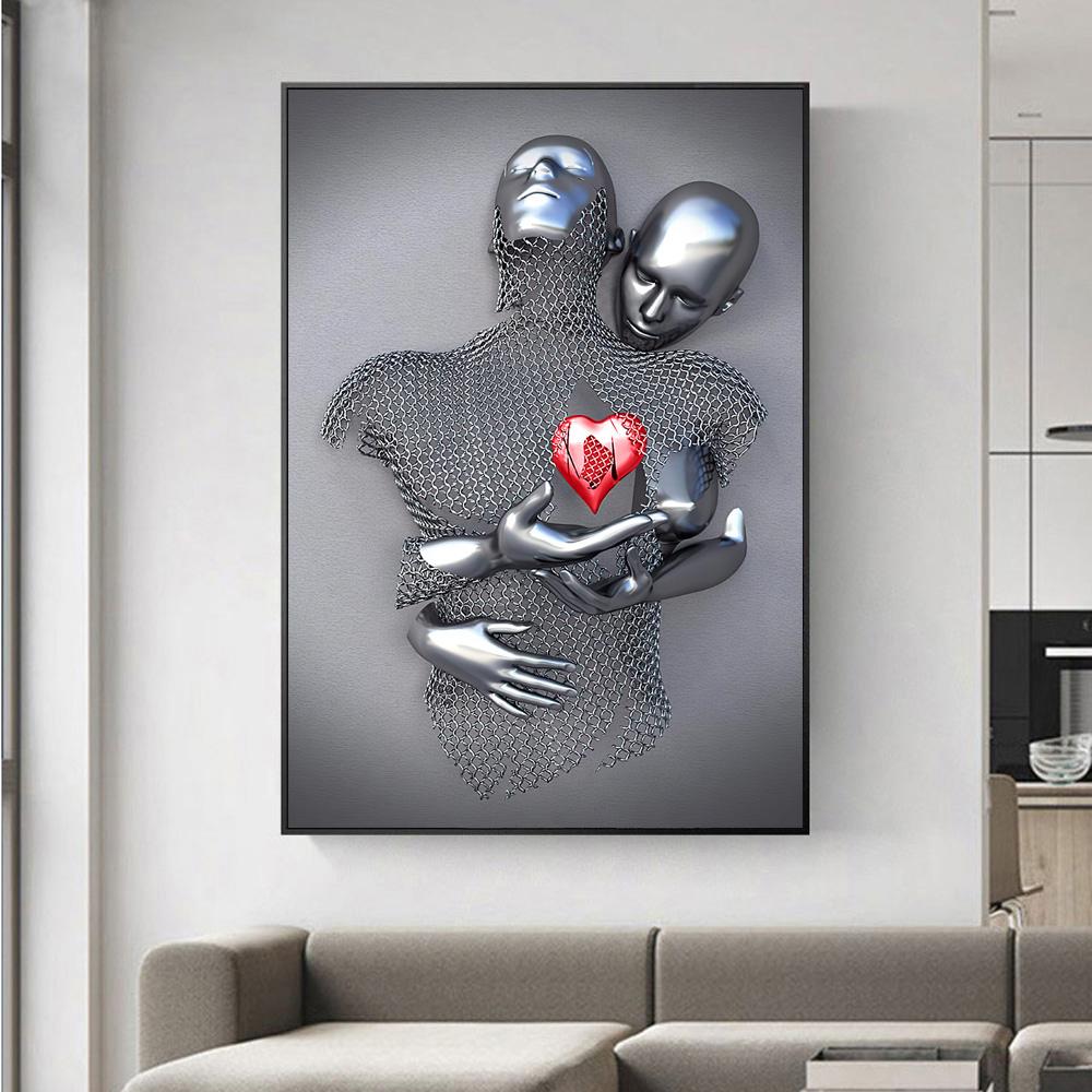 Metal Figurines Wall Art Pictures Print On Canvas Art Lover Posters and Prints Portrait Paintings Home Decor Unframed