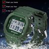 SANDA's New Square Single Display Movement Multi-functional Luminous Waterproof Outdoor Sports Student Electronic Watch