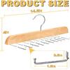 Tank Top Hanger with Premium Wood, 24 Large Capacity, Space Saving,360 Degree Rotating, Foldable Metal Hooks, Tank Tops