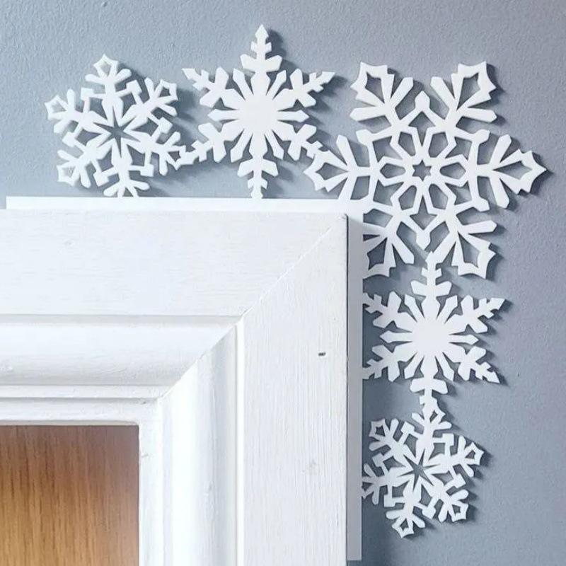 2025 New Metal Christmas Door Topper, Christmas Door Frame Decor, Door Crown Decor Christmas, Christmas Door Corner ( B)