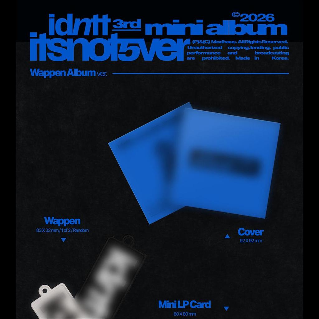 idntt [itsnotover] Нашивки ver. 3-й мини-альбом + подарок в подарок