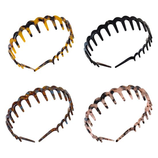 Силиконовый обруч для волос U-образной формы, нескользящая повязка на голову с зубчиками, универсальная повязка для прически, регулируемая расческа для волос, аксессуар для волос