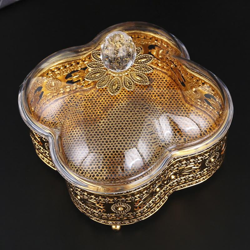 Прозрачная акриловая пластиковая коробка для конфет, коробка для хранения, чехол от пыли, закуски, поднос для сухофруктов, европейский стиль