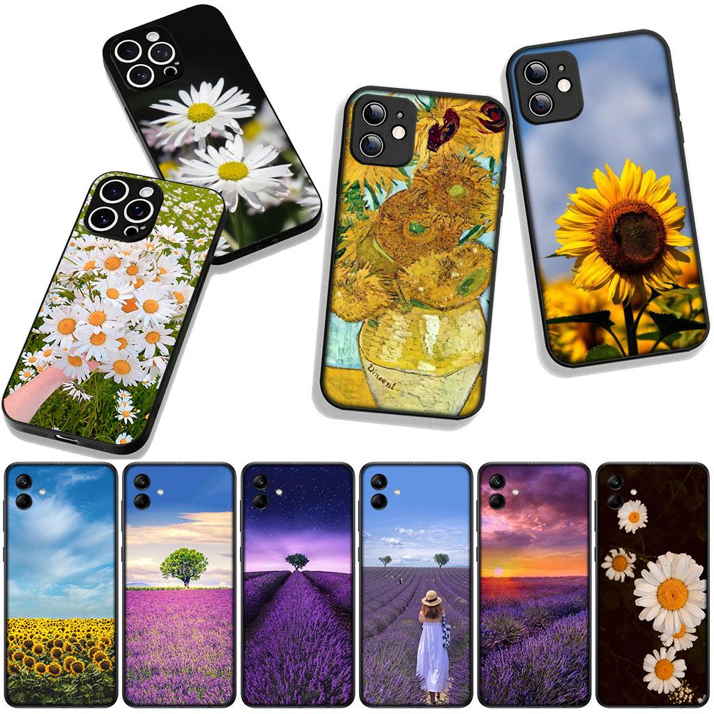 Sunflower Rose Flower Lavender Daisy Phone Cover for Apple iPhone 16 15 14 Plus 13 12 Mini 17 Pro Max + ProMax 16E Air Case
