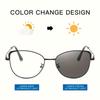 Новые Ретро Персонализированные Металлические Очки Кошачий Глаз Для Мужчин И Женщин Для Дневного И Ночного Использования Очки Хамелеоны С Защитой От Синего Света