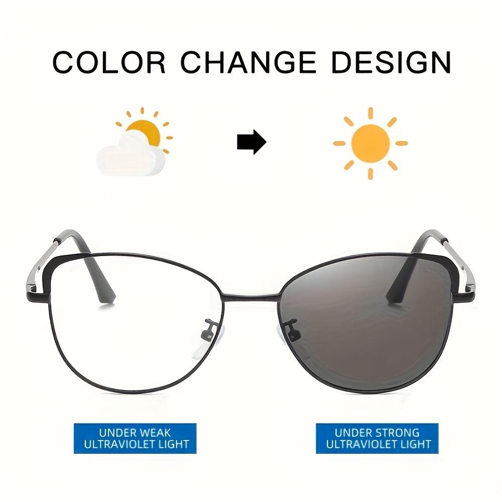 Новые Ретро Персонализированные Металлические Очки Кошачий Глаз Для Мужчин И Женщин Для Дневного И Ночного Использования Очки Хамелеоны С Защитой От Синего Света