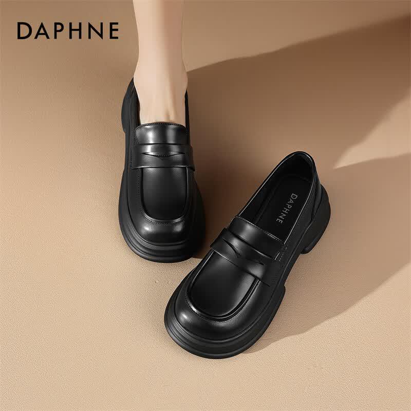 Женские лоферы на платформе из кожи Daphne