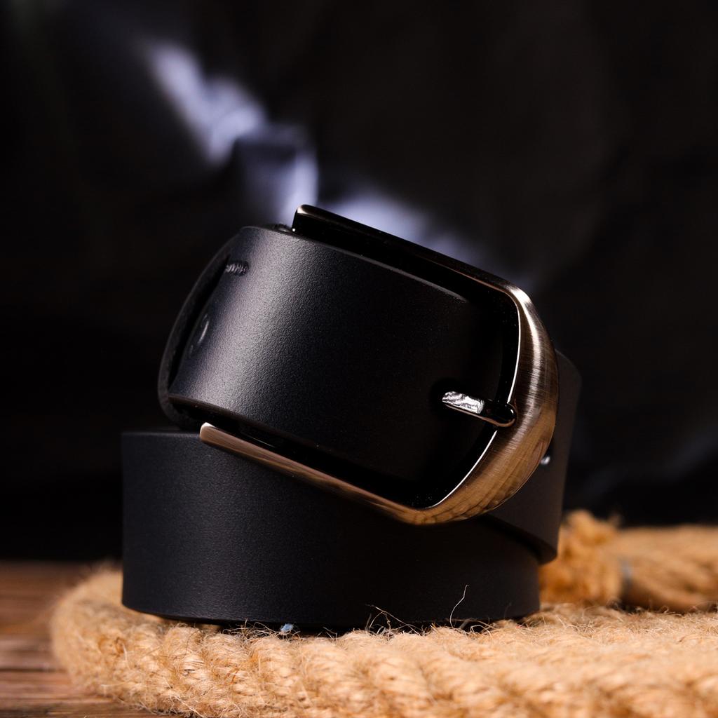 Добротный мужской ремень под брюки из натуральной кожи GRANDE PELLE Leather Belt 21453 Синий