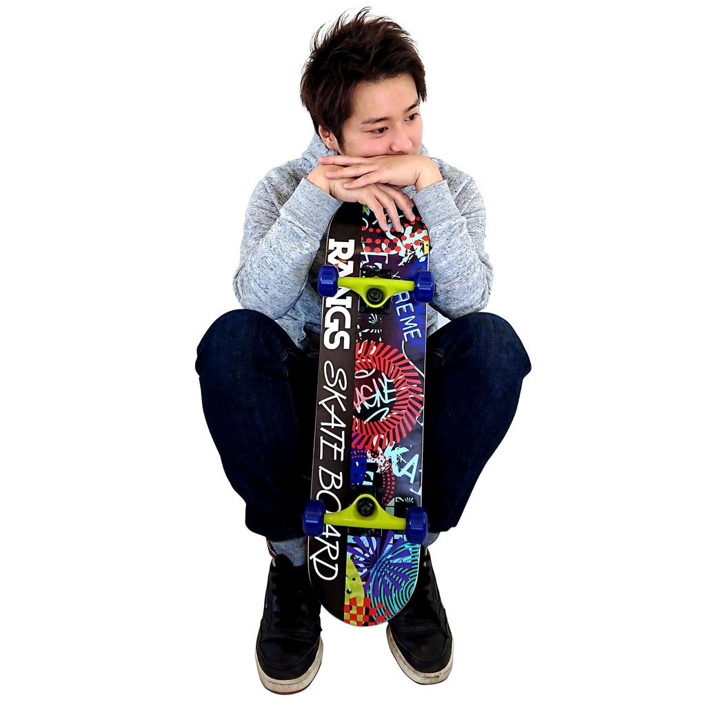 Скейтборд RANGS R1, Белый, 7.25" x 28", Полный комплект с полиуретановыми колесами