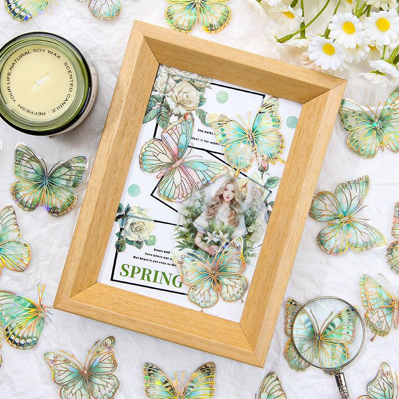 Yuezhen Fantasy Butterfly Dance Laser Водонепроницаемый КПК Наклейки Пакет