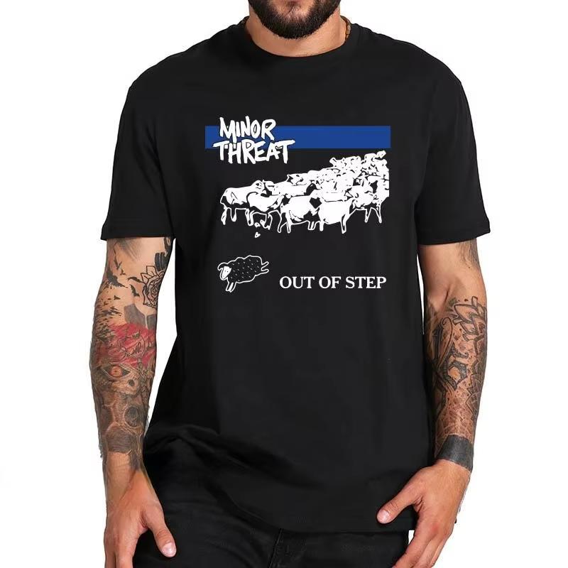 Футболка Minor Threat Альбом Out of Step Футболка Американская Хардкор Панк Группа Графические Футболки Модный Тренд Унисекс Футболка с коротким рукавом