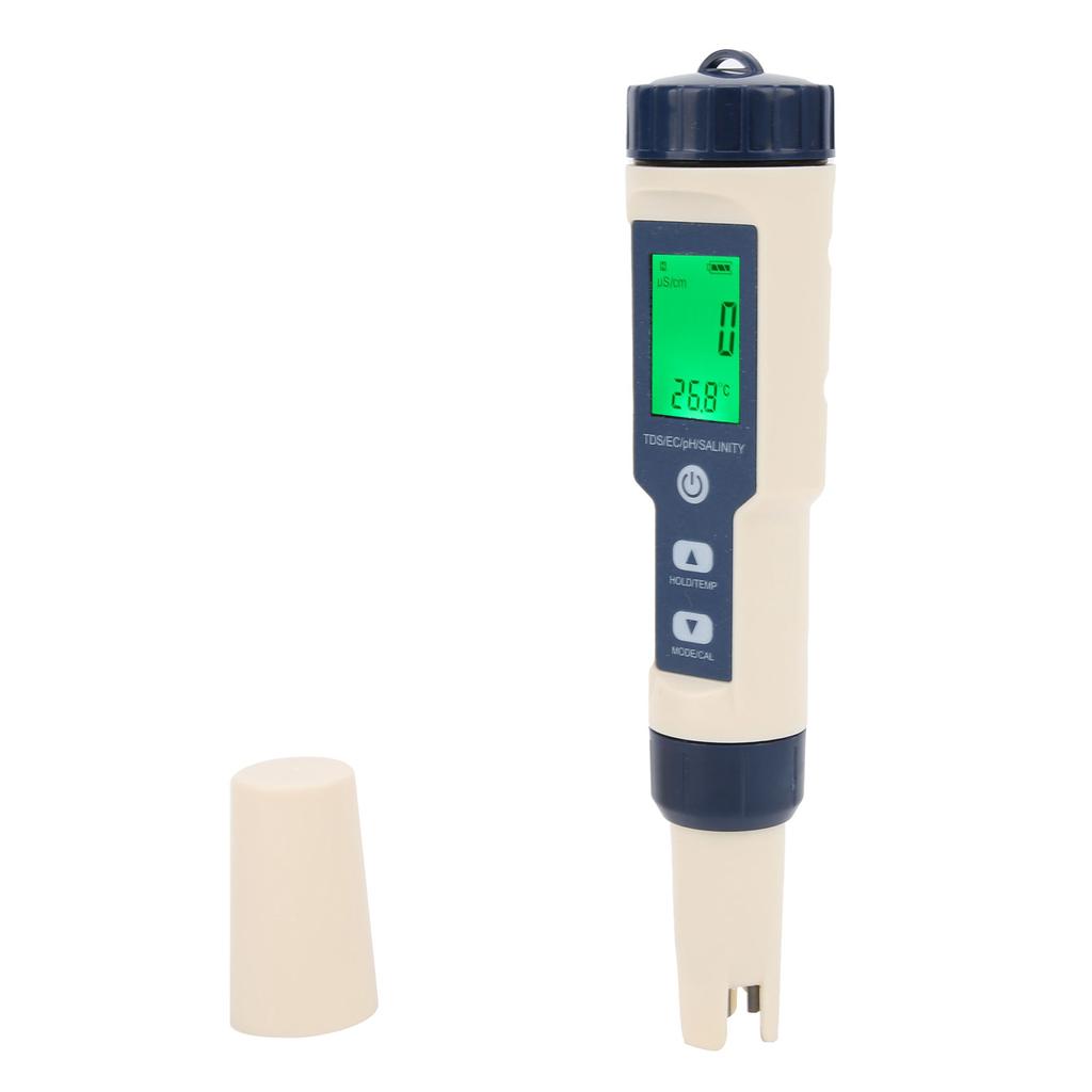 Детектор качества воды 5 в 1 с подсветкой PHECTDSSALTTEMP Ручка для тестирования воды