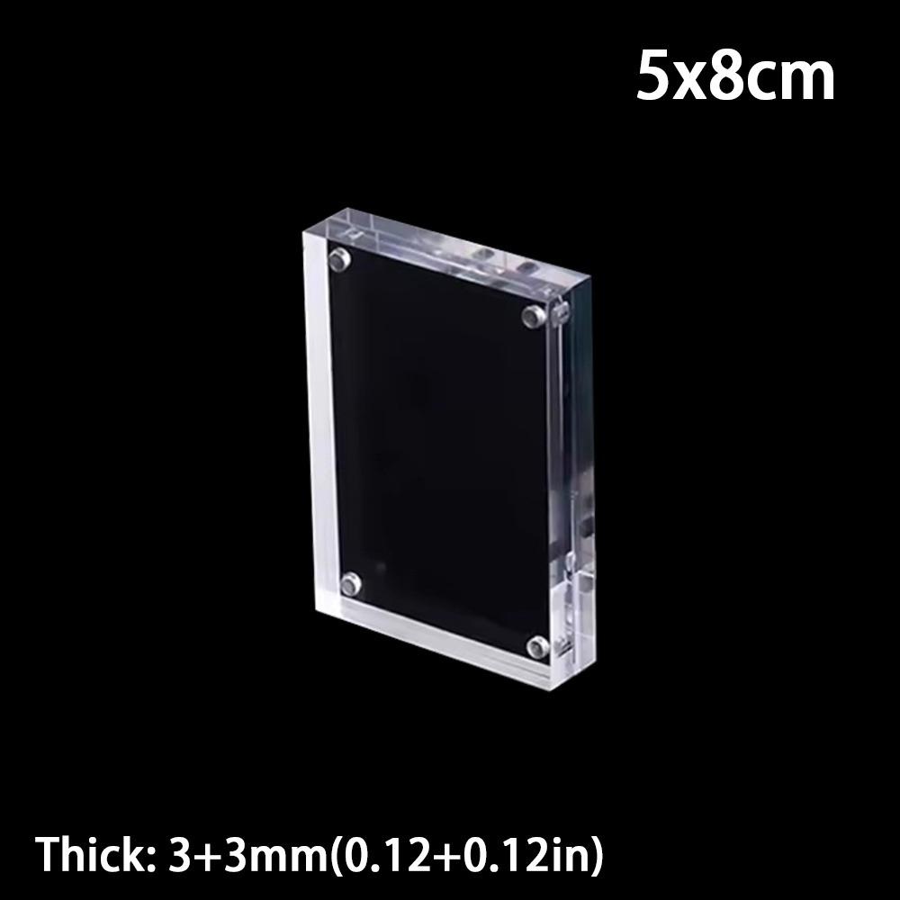 Magnetic Poster Display Stand Acrylic Fridge Magnets Photo Frame  for Room Desk Home Decoration
