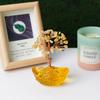 1pc Natural Crystal Citrine Fortune Tree Glass Base Hand-Woven Lucky Tree Home Office Desktop Decoration Holiday Gift