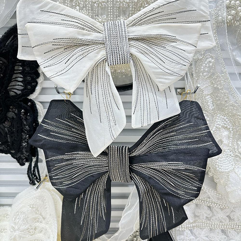 1 шт. большой белый черный бант нашивка ручной работы для ремонта аксессуаров для одежды 29*24 см