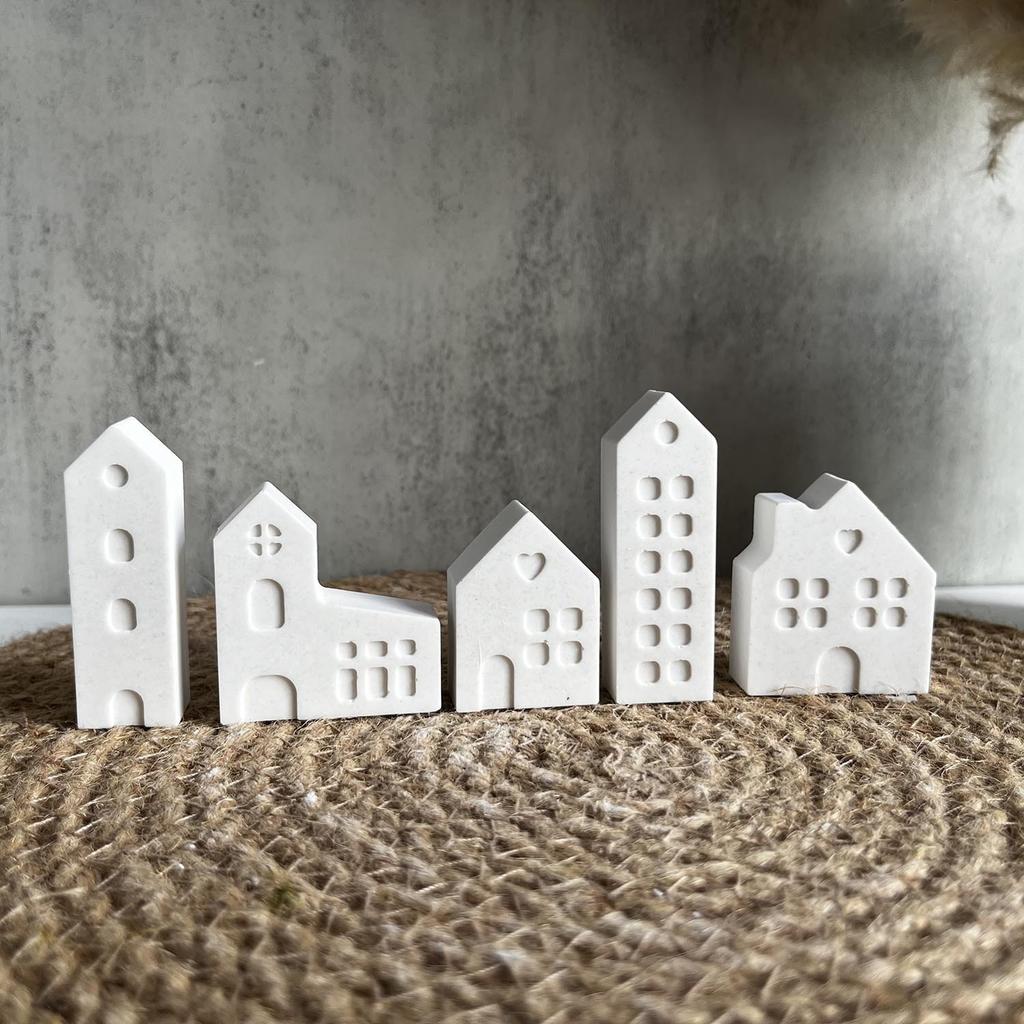 1pcs House Silicone Mold Nordic House Decoration Plaster Mold Drip Glue Mold