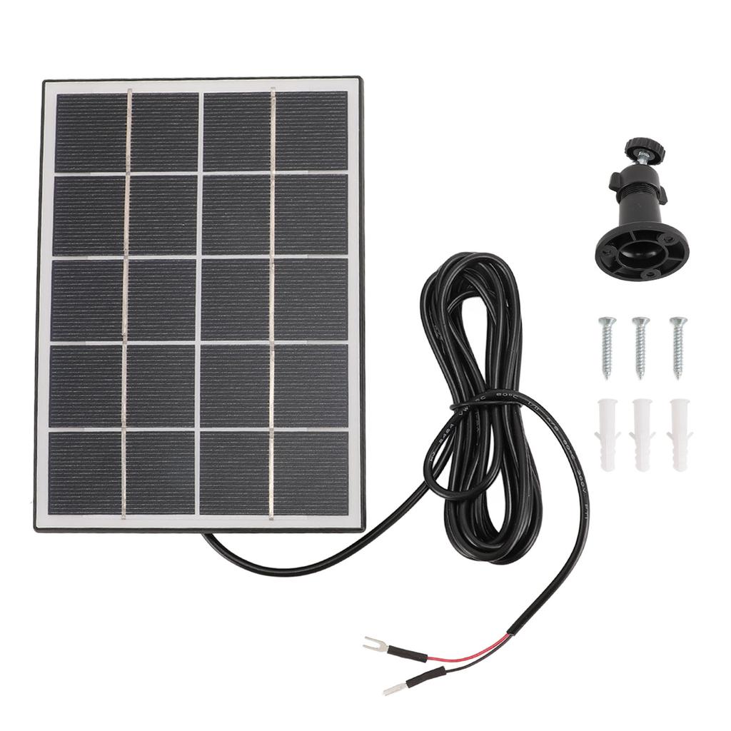 Security Camera Solar Panel Charger Wall Mounted 3W 5V Monocrystalline Solar Panel for Video
